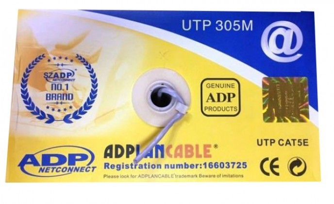 ADP Cat-5e China UTP 305 Meter Aluminum LAN Cable Box